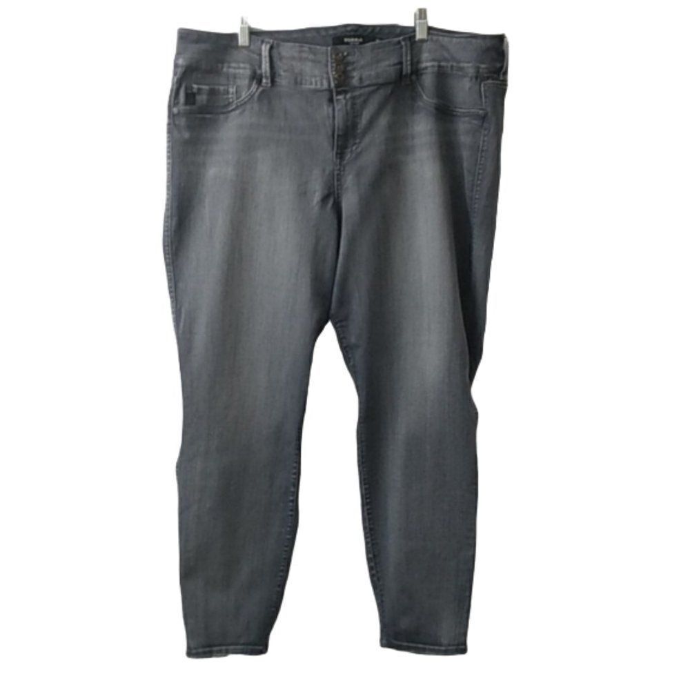 Torrid Gray Stretch Denim Straight Leg Jeans Plus Size 24R